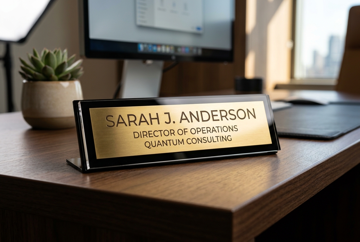 Layered Acrylic Nameplate