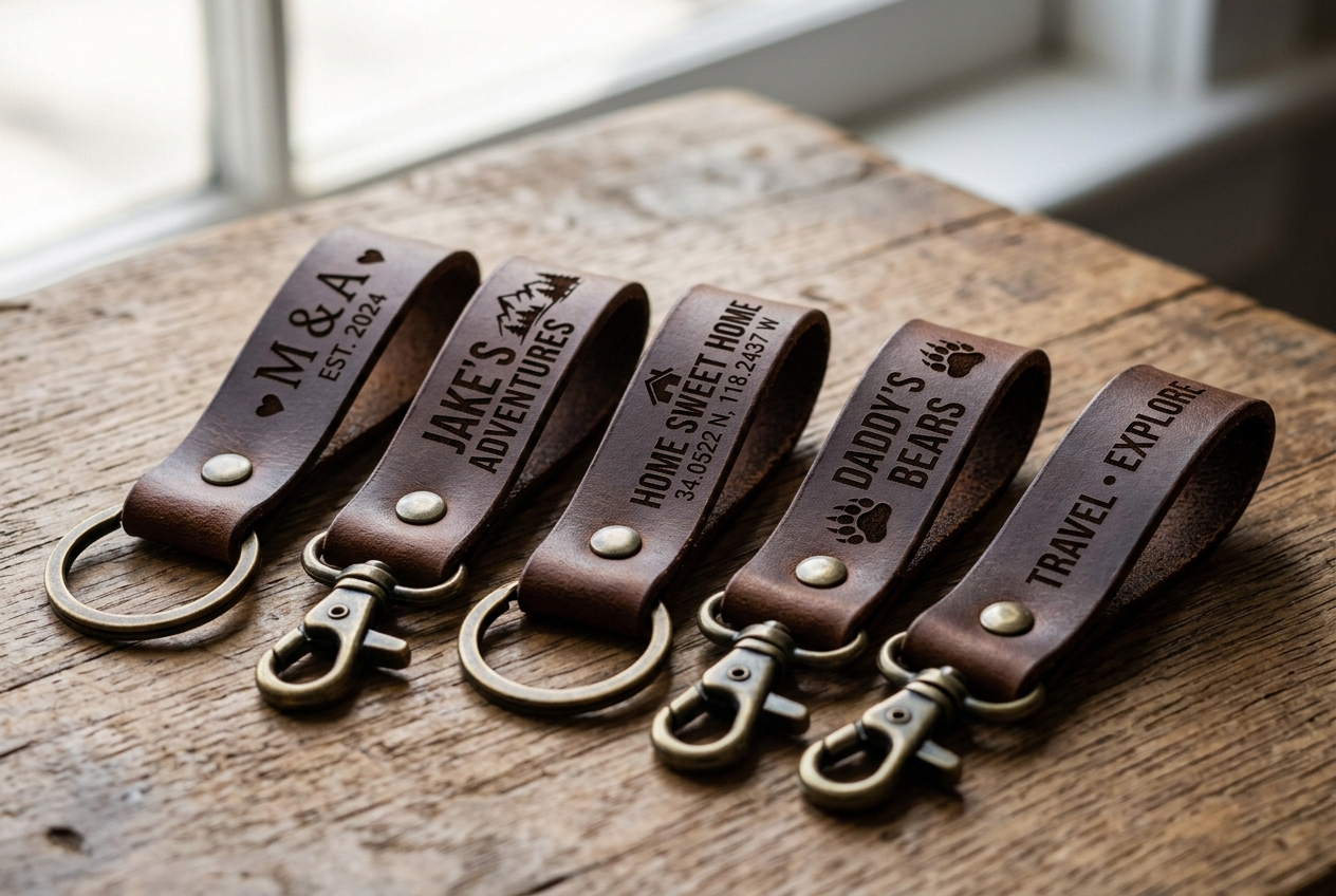 Custom Leather Keychains